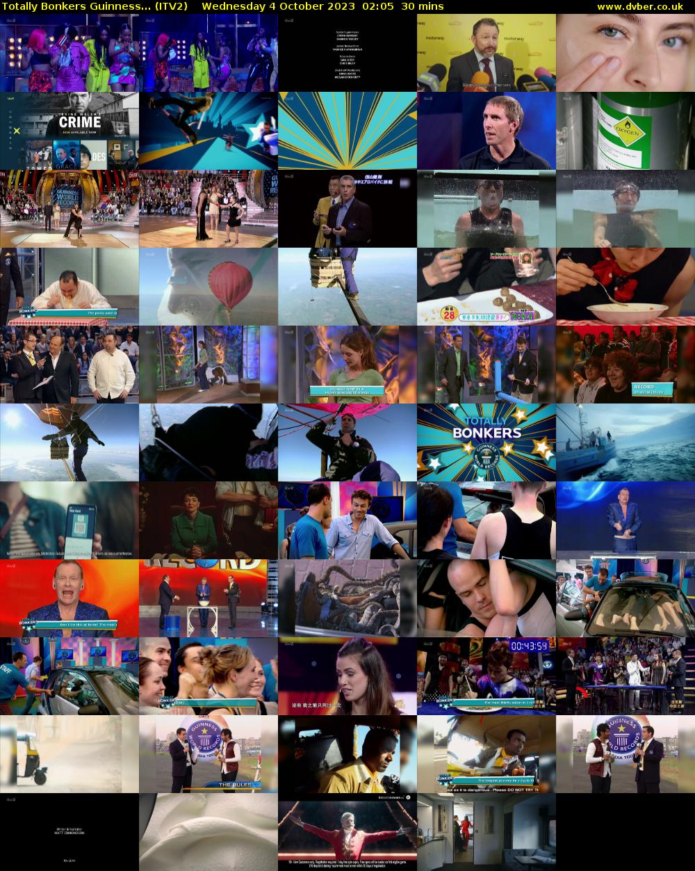 Totally Bonkers Guinness... (ITV2) Wednesday 4 October 2023 02:05 - 02:35