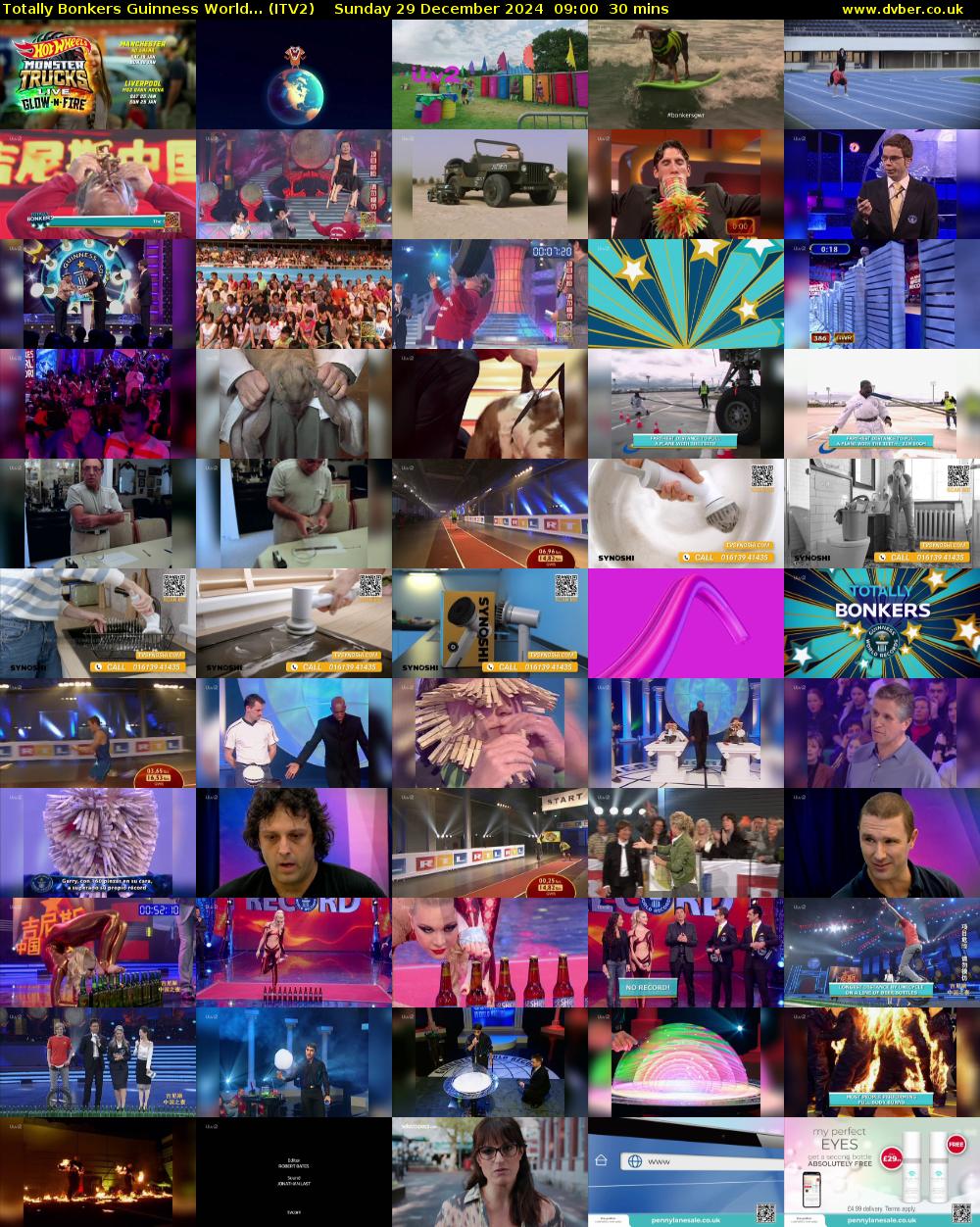 Totally Bonkers Guinness World... (ITV2) Sunday 29 December 2024 09:00 - 09:30