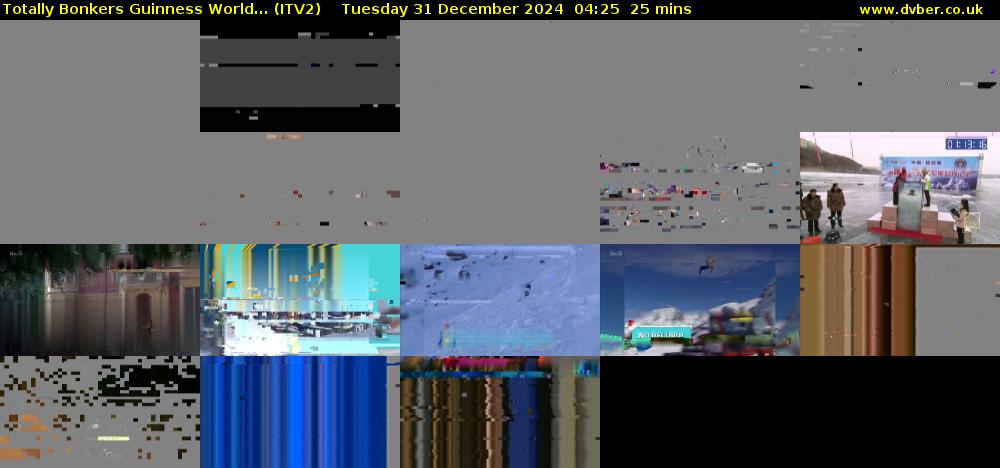 Totally Bonkers Guinness World... (ITV2) Tuesday 31 December 2024 04:25 - 04:50