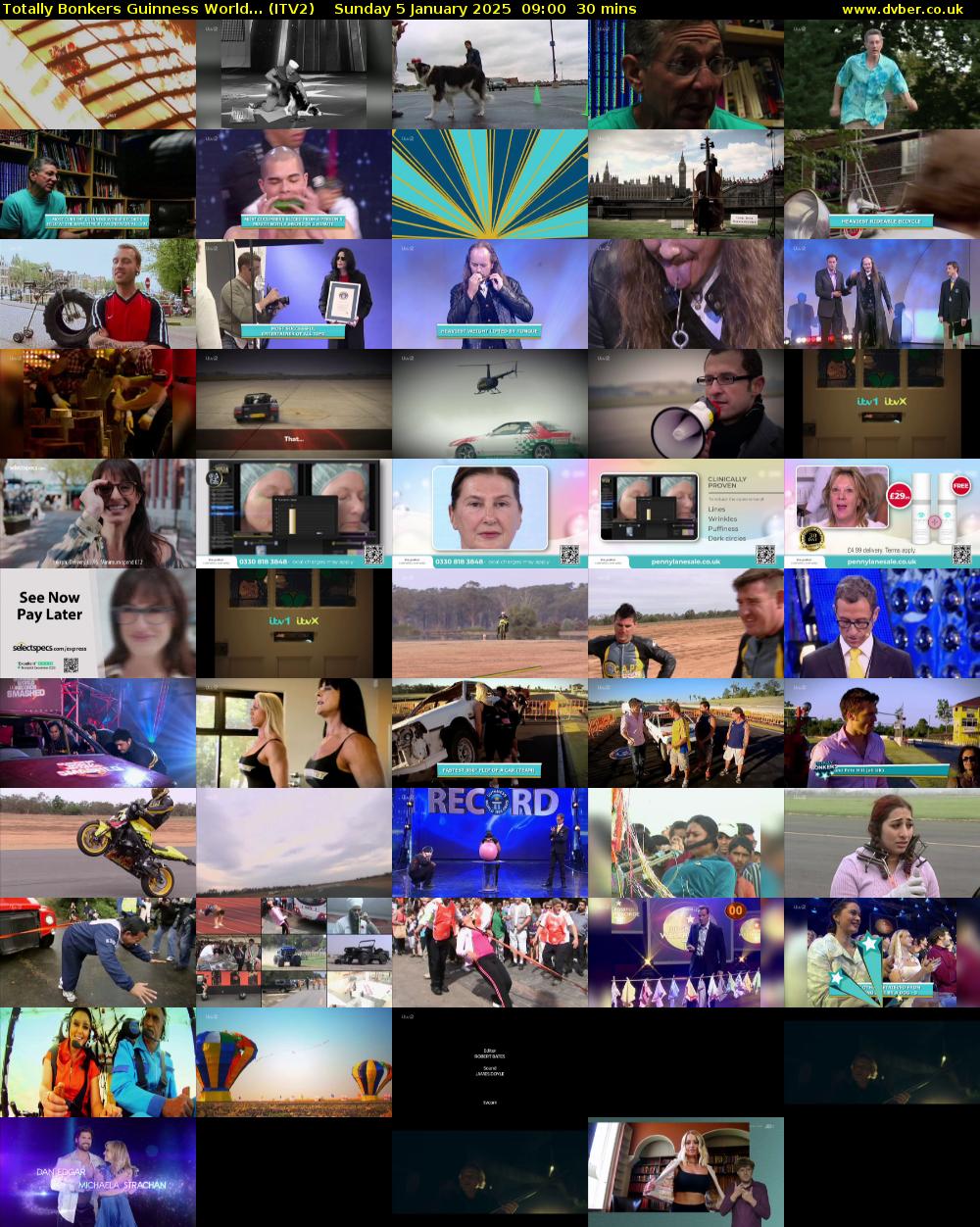 Totally Bonkers Guinness World... (ITV2) Sunday 5 January 2025 09:00 - 09:30