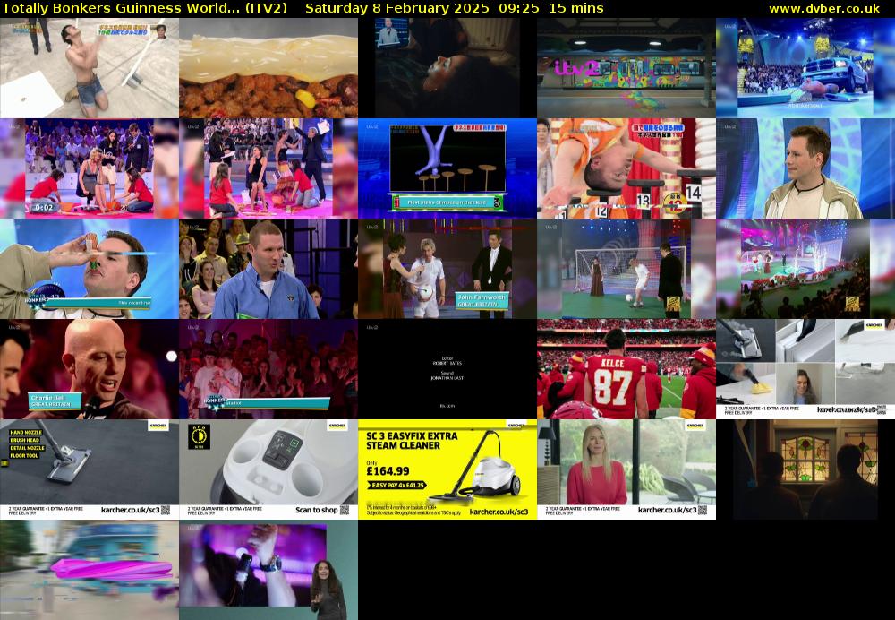 Totally Bonkers Guinness World... (ITV2) Saturday 8 February 2025 09:25 - 09:40
