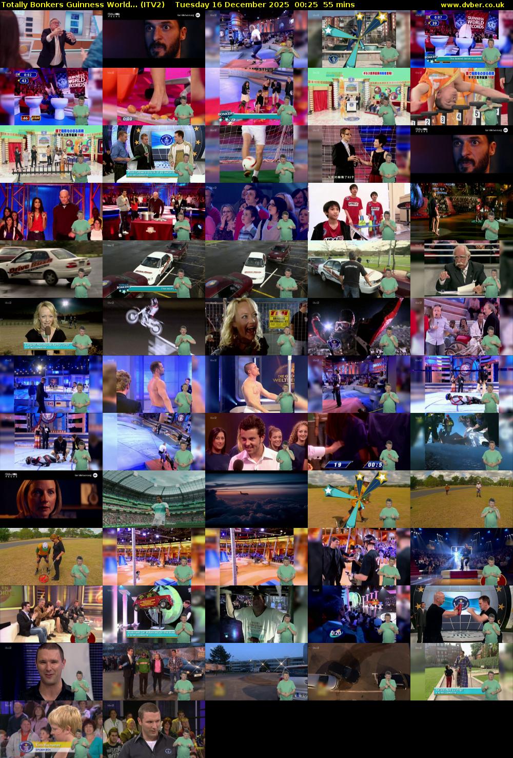 Totally Bonkers Guinness World... (ITV2) Tuesday 16 December 2025 00:25 - 01:20