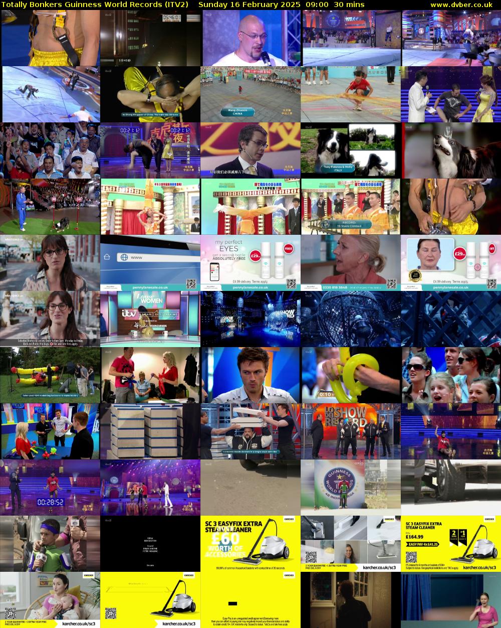 Totally Bonkers Guinness World Records (ITV2) Sunday 16 February 2025 09:00 - 09:30