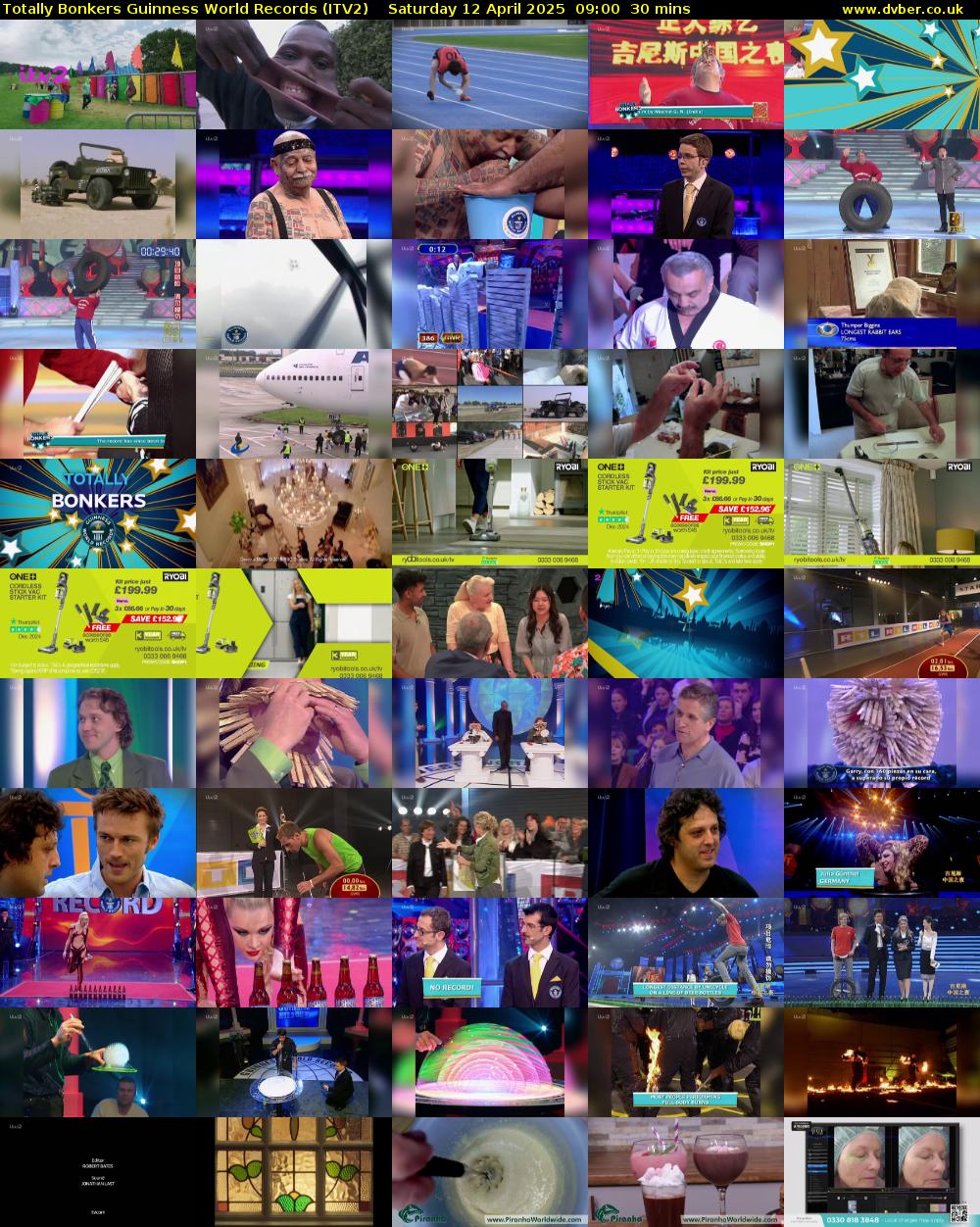 Totally Bonkers Guinness World Records (ITV2) Saturday 12 April 2025 09:00 - 09:30