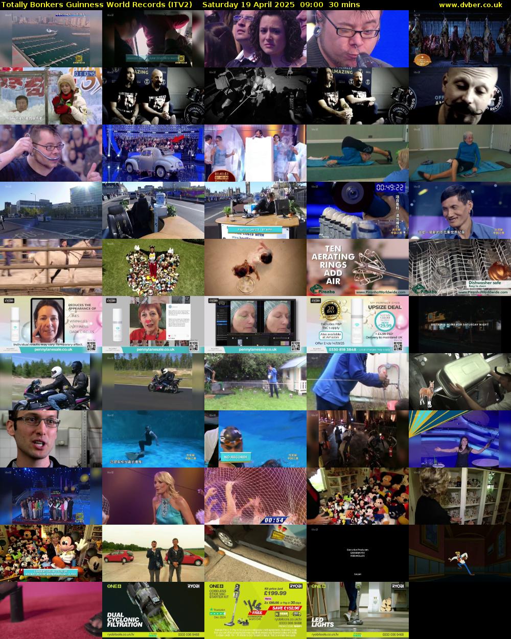 Totally Bonkers Guinness World Records (ITV2) Saturday 19 April 2025 09:00 - 09:30