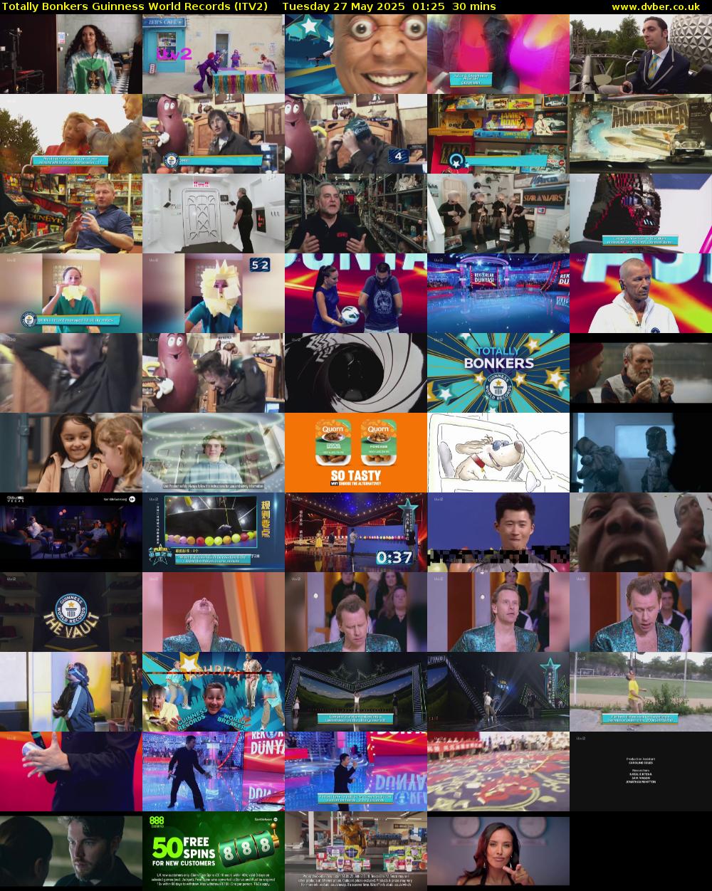 Totally Bonkers Guinness World Records (ITV2) Tuesday 27 May 2025 01:25 - 01:55