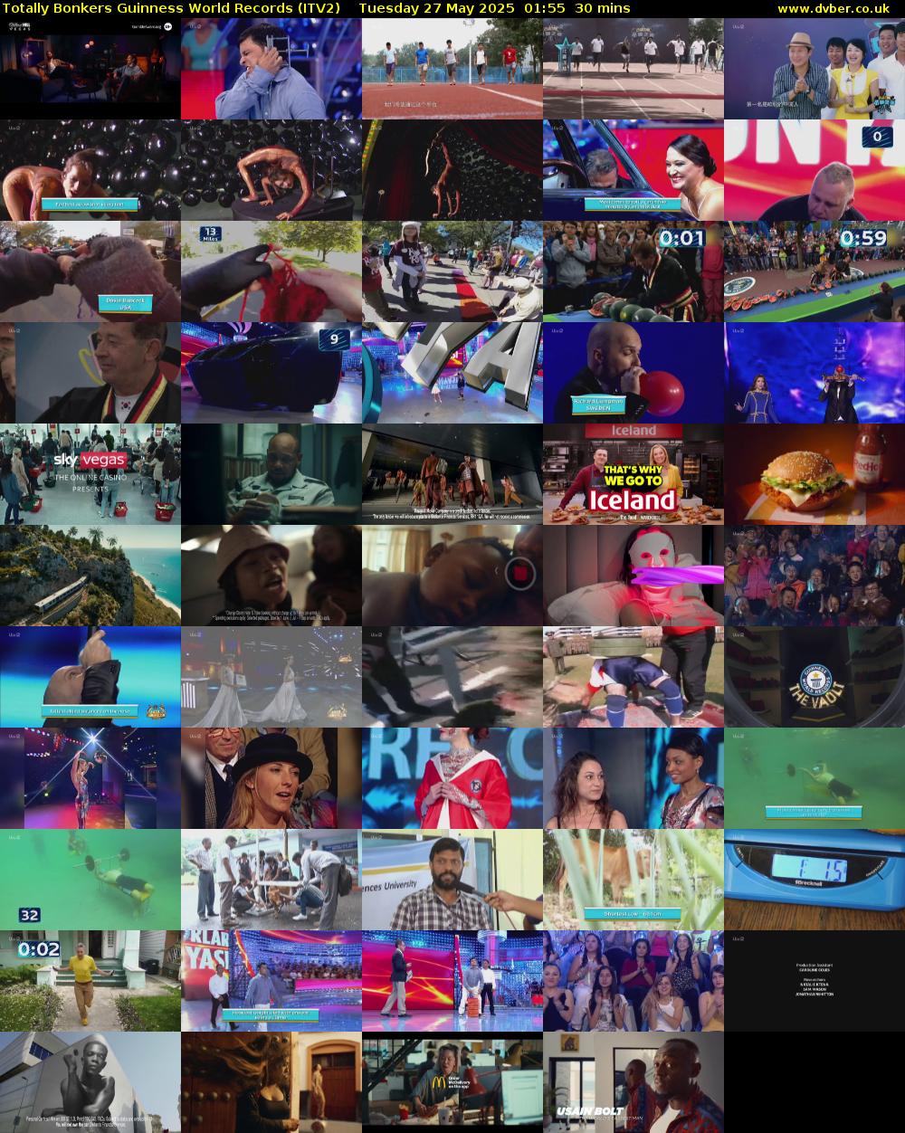 Totally Bonkers Guinness World Records (ITV2) Tuesday 27 May 2025 01:55 - 02:25