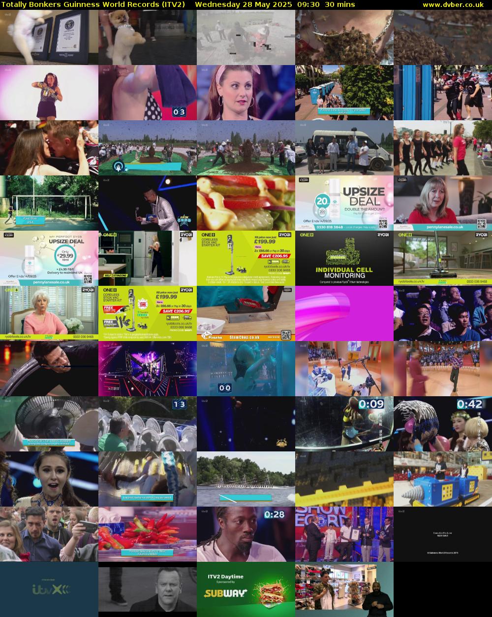 Totally Bonkers Guinness World Records (ITV2) Wednesday 28 May 2025 09:30 - 10:00