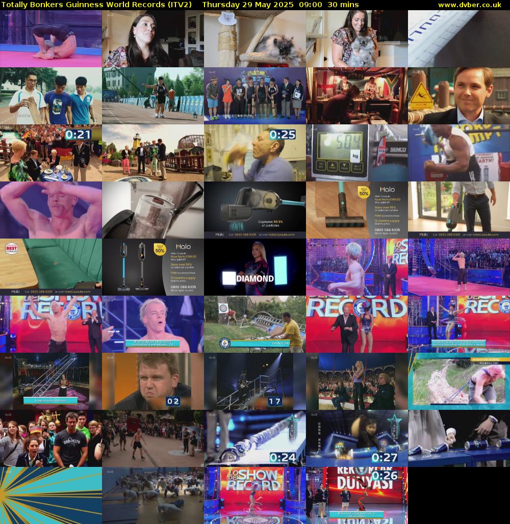 Totally Bonkers Guinness World Records (ITV2) Thursday 29 May 2025 09:00 - 09:30