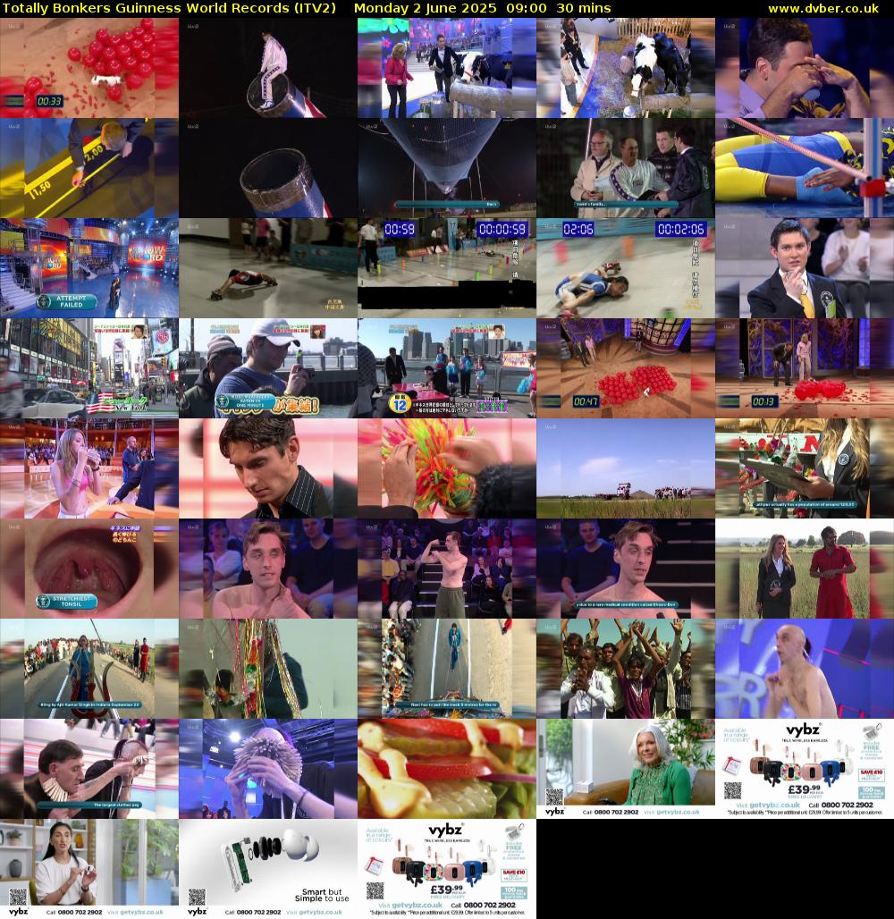 Totally Bonkers Guinness World Records (ITV2) Monday 2 June 2025 09:00 - 09:30