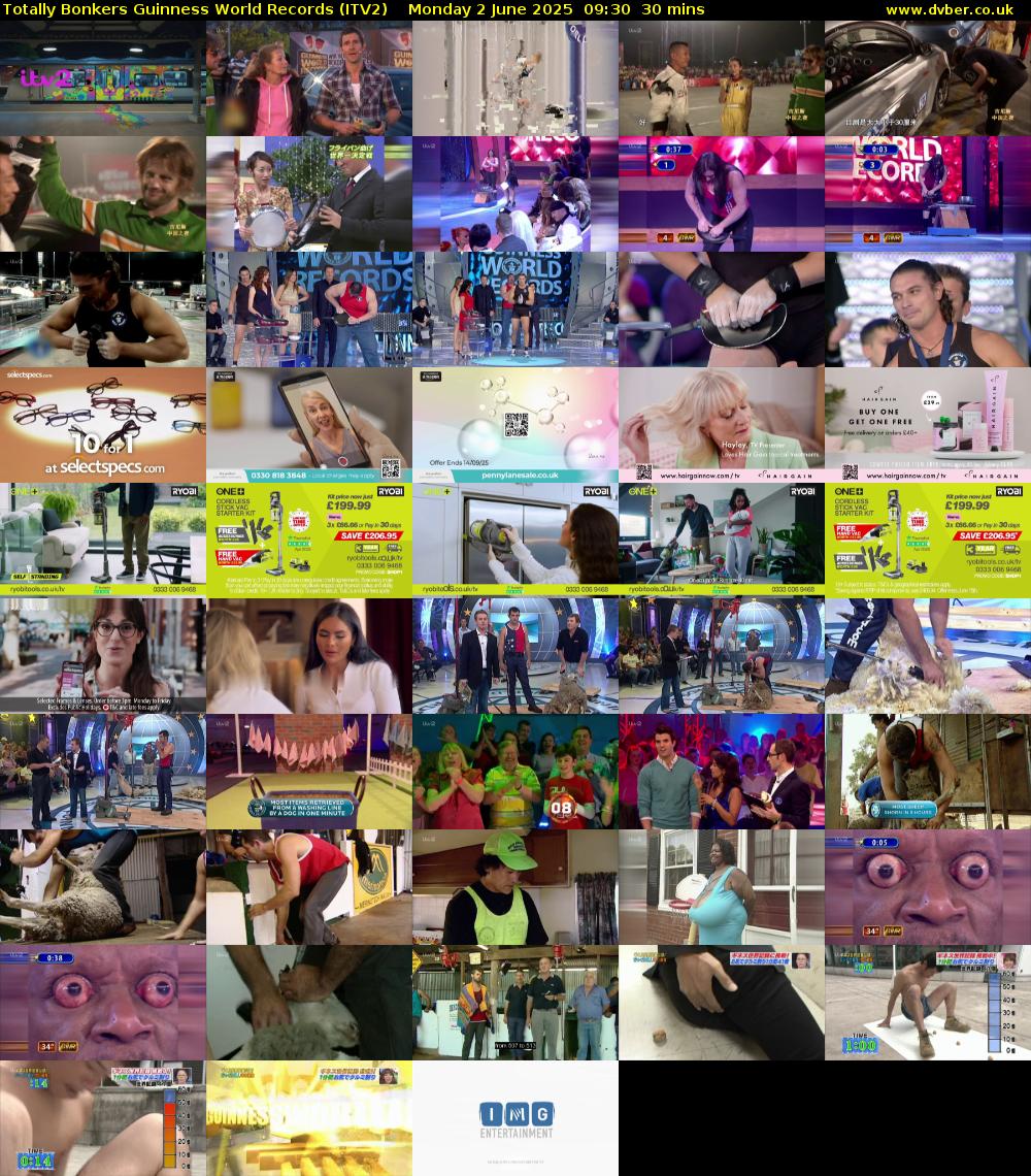 Totally Bonkers Guinness World Records (ITV2) Monday 2 June 2025 09:30 - 10:00