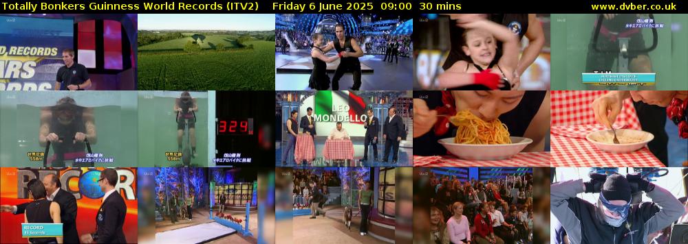 Totally Bonkers Guinness World Records (ITV2) Friday 6 June 2025 09:00 - 09:30