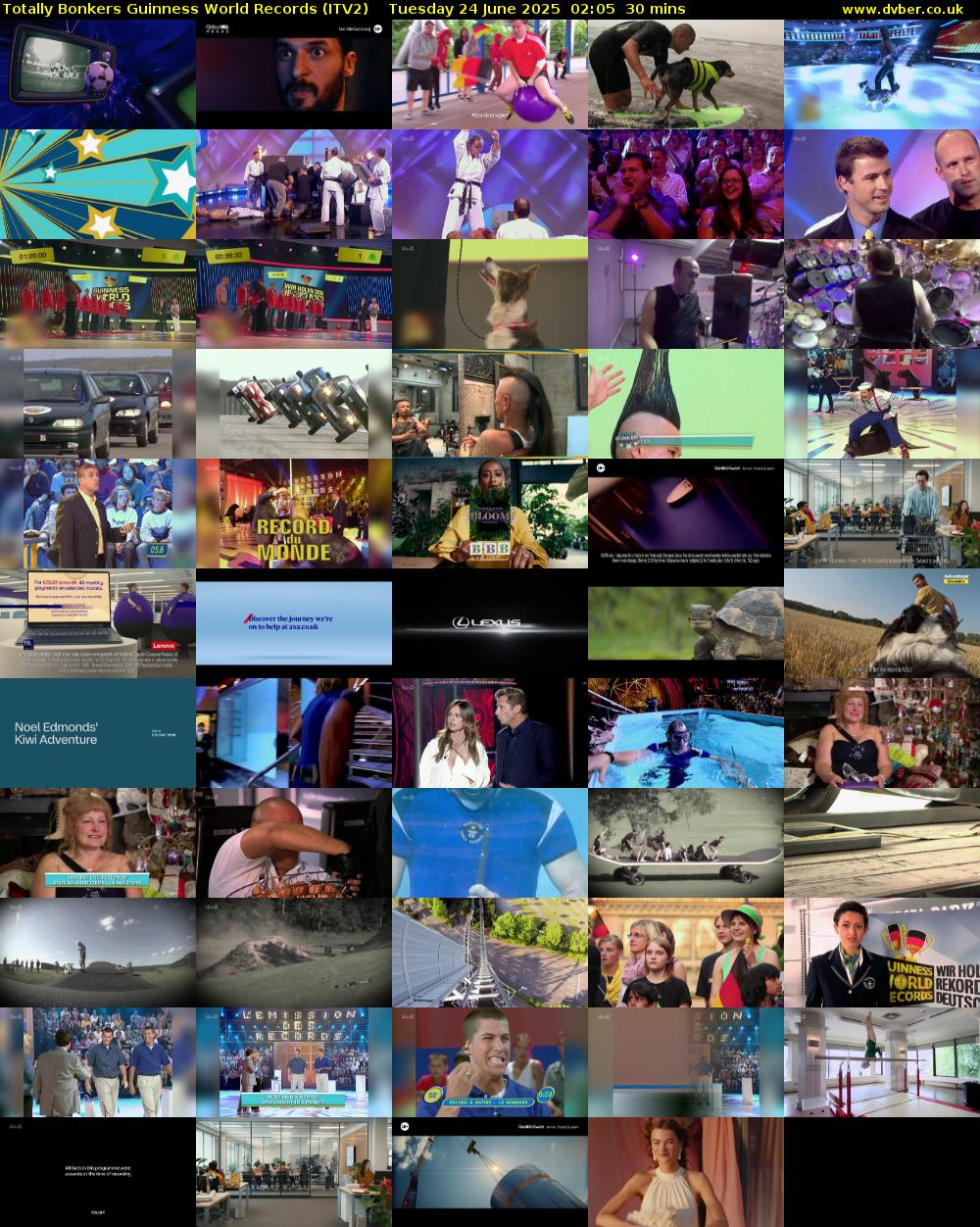 Totally Bonkers Guinness World Records (ITV2) Tuesday 24 June 2025 02:05 - 02:35