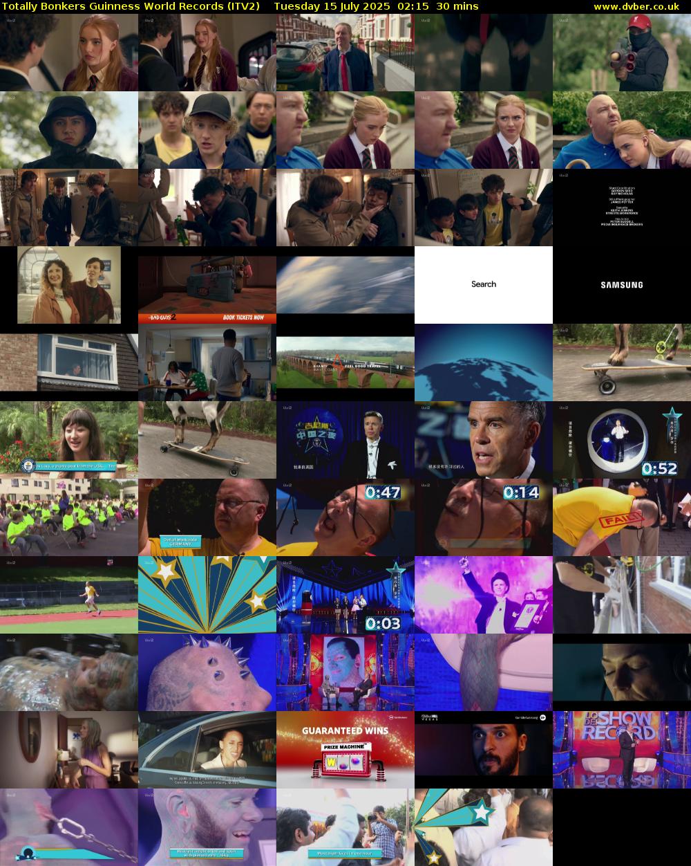 Totally Bonkers Guinness World Records (ITV2) Tuesday 15 July 2025 02:15 - 02:45