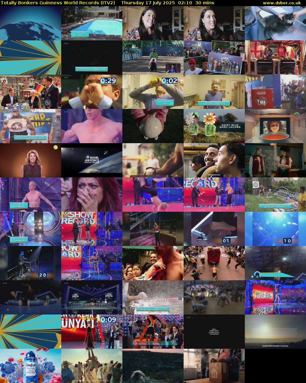 Totally Bonkers Guinness World Records (ITV2) Thursday 17 July 2025 02:10 - 02:40