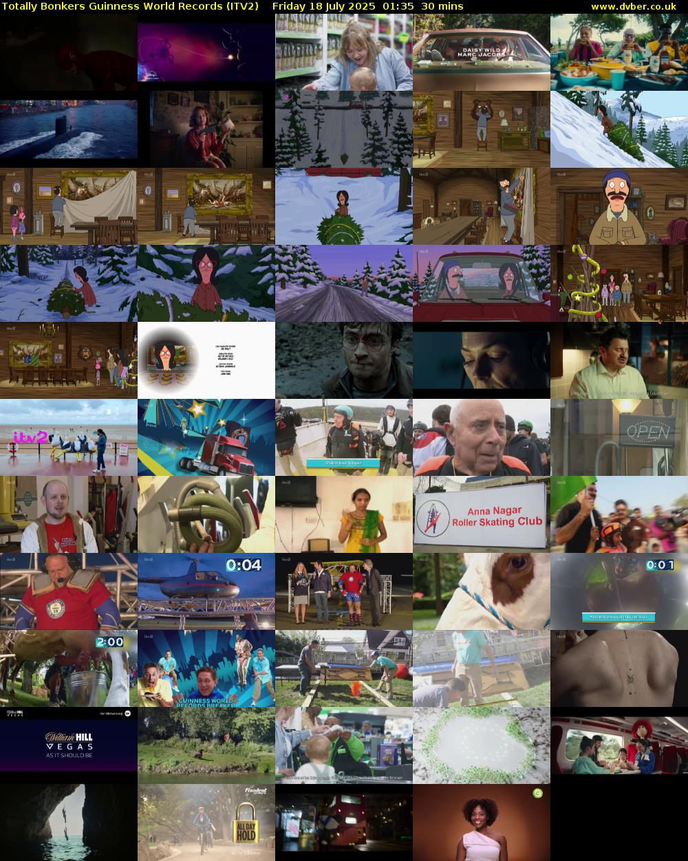 Totally Bonkers Guinness World Records (ITV2) Friday 18 July 2025 01:35 - 02:05