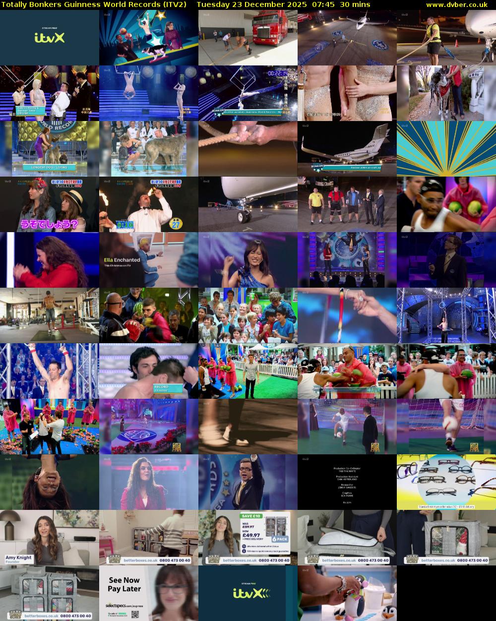 Totally Bonkers Guinness World Records (ITV2) Tuesday 23 December 2025 07:45 - 08:15
