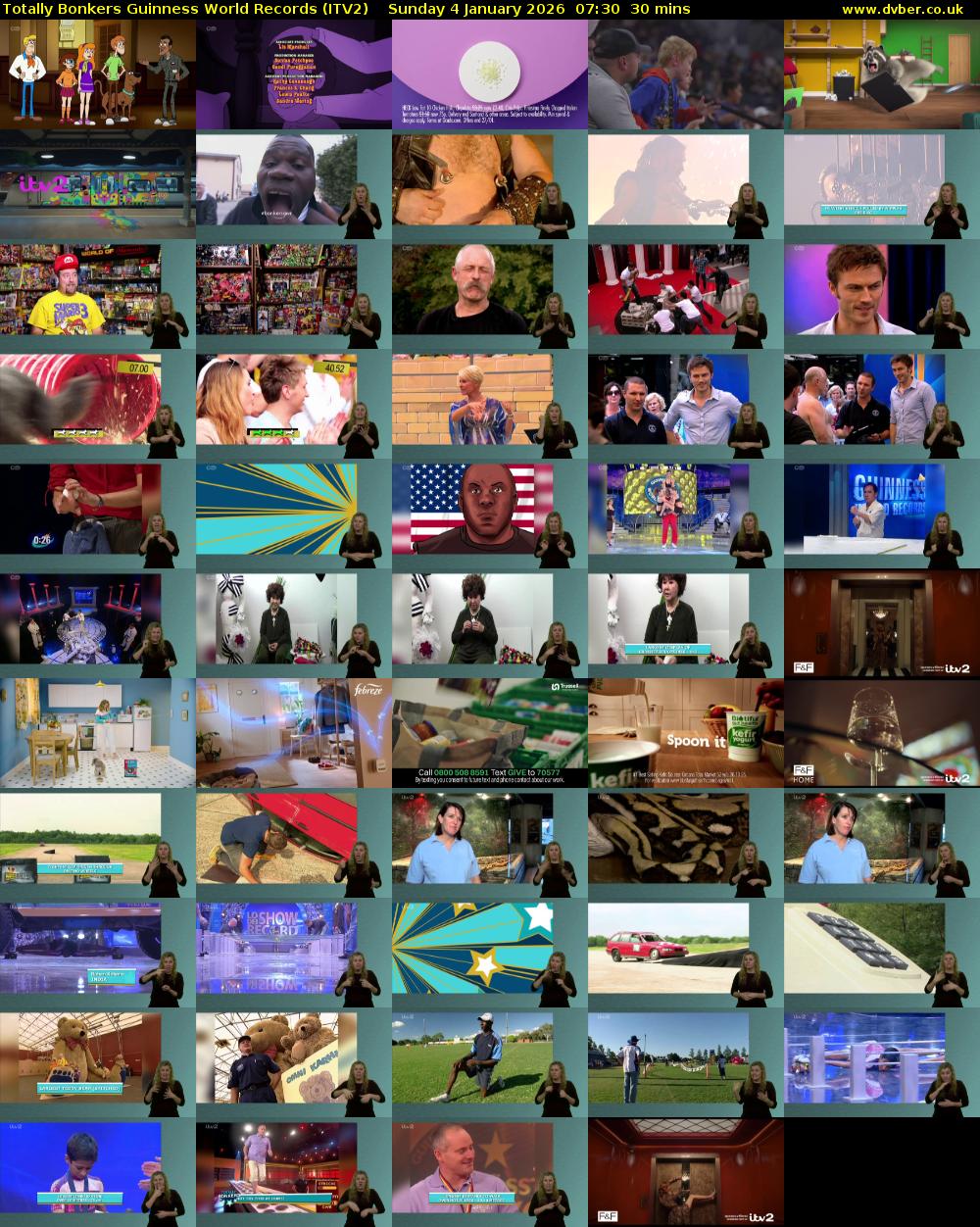 Totally Bonkers Guinness World Records (ITV2) Sunday 4 January 2026 07:30 - 08:00
