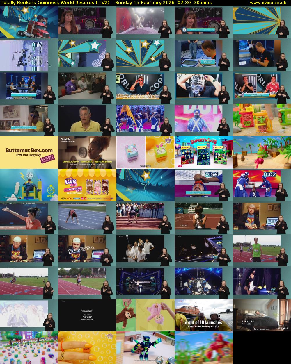 Totally Bonkers Guinness World Records (ITV2) Sunday 15 February 2026 07:30 - 08:00