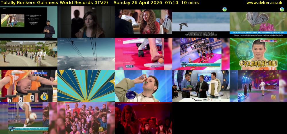 Totally Bonkers Guinness World Records (ITV2) Sunday 26 April 2026 07:10 - 07:20