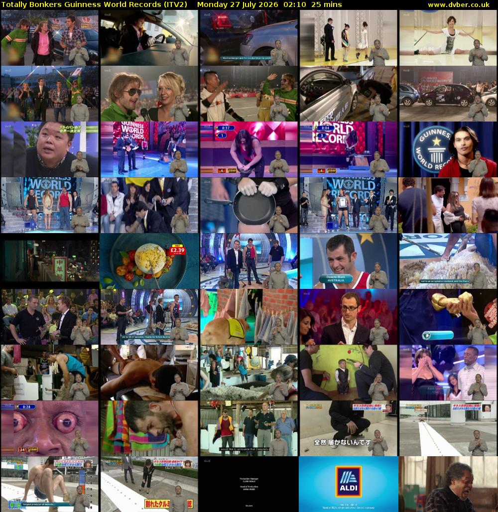 Totally Bonkers Guinness World Records (ITV2) Monday 27 July 2026 02:10 - 02:35