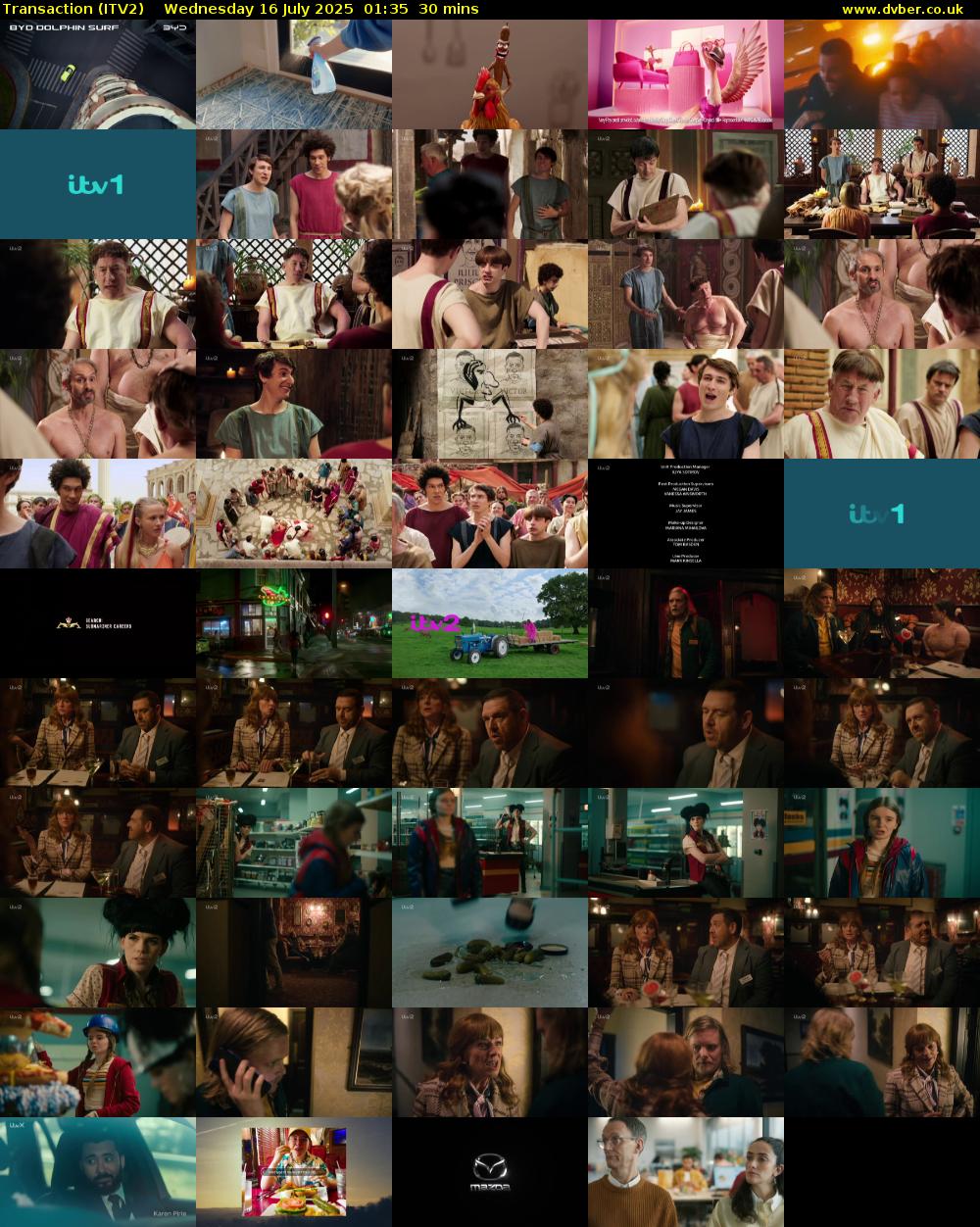Transaction (ITV2) Wednesday 16 July 2025 01:35 - 02:05