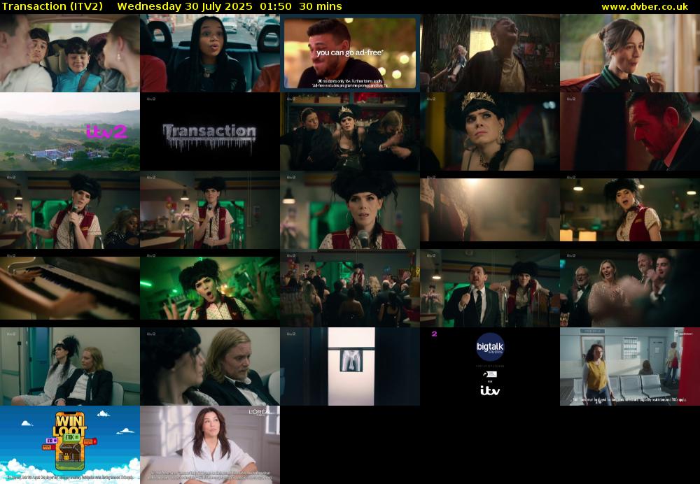 Transaction (ITV2) Wednesday 30 July 2025 01:50 - 02:20