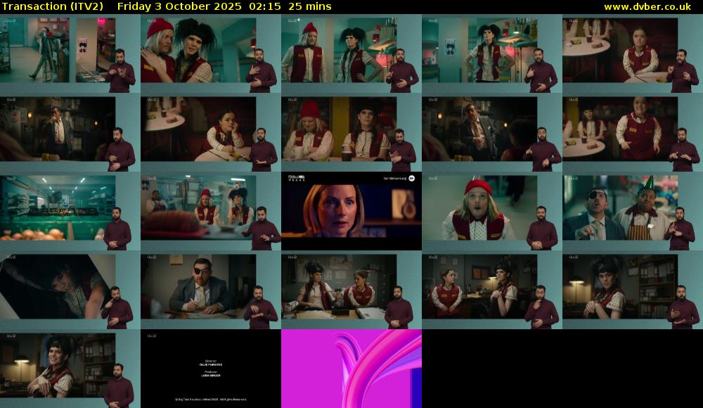 Transaction (ITV2) Friday 3 October 2025 02:15 - 02:40