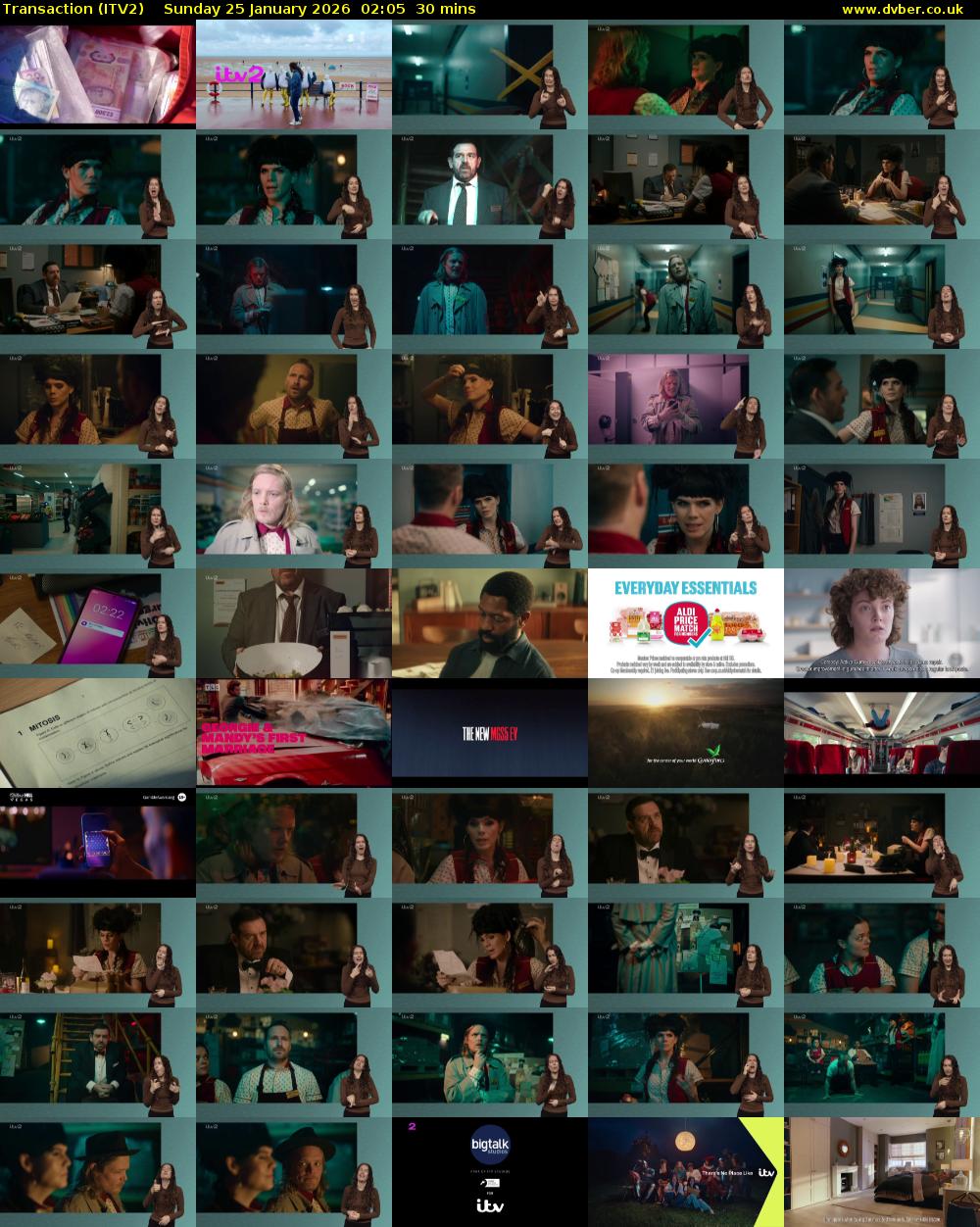 Transaction (ITV2) Sunday 25 January 2026 02:05 - 02:35