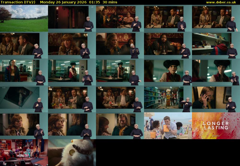 Transaction (ITV2) Monday 26 January 2026 01:35 - 02:05