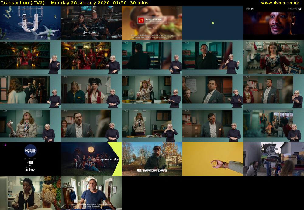 Transaction (ITV2) Monday 26 January 2026 01:50 - 02:20