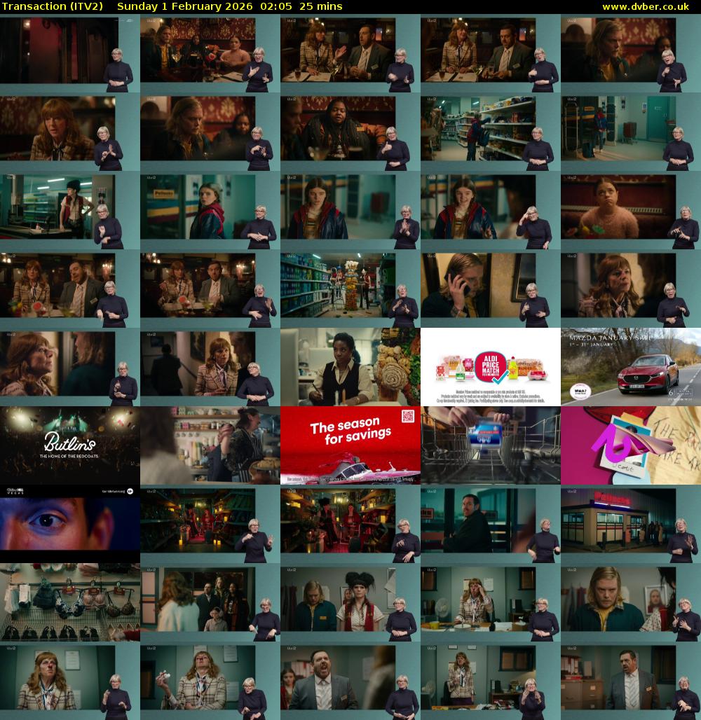 Transaction (ITV2) Sunday 1 February 2026 02:05 - 02:30