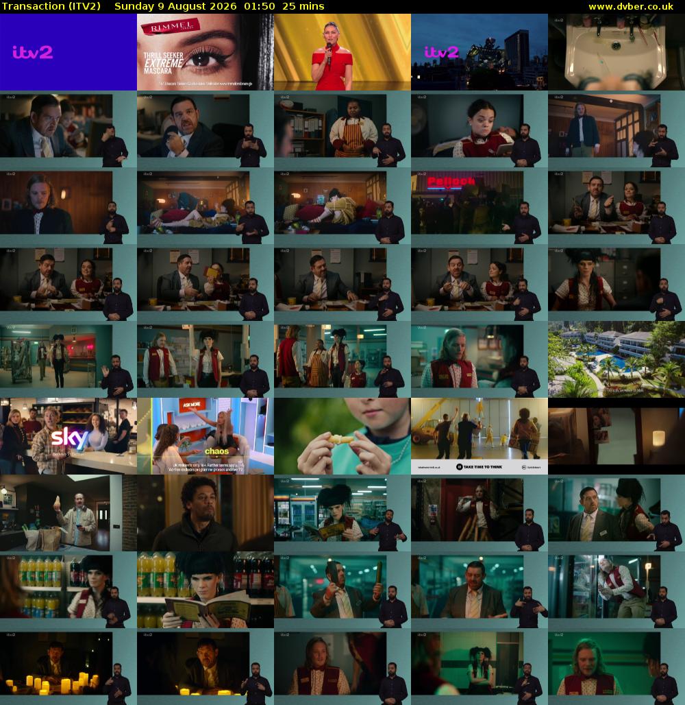 Transaction (ITV2) Sunday 9 August 2026 01:50 - 02:15