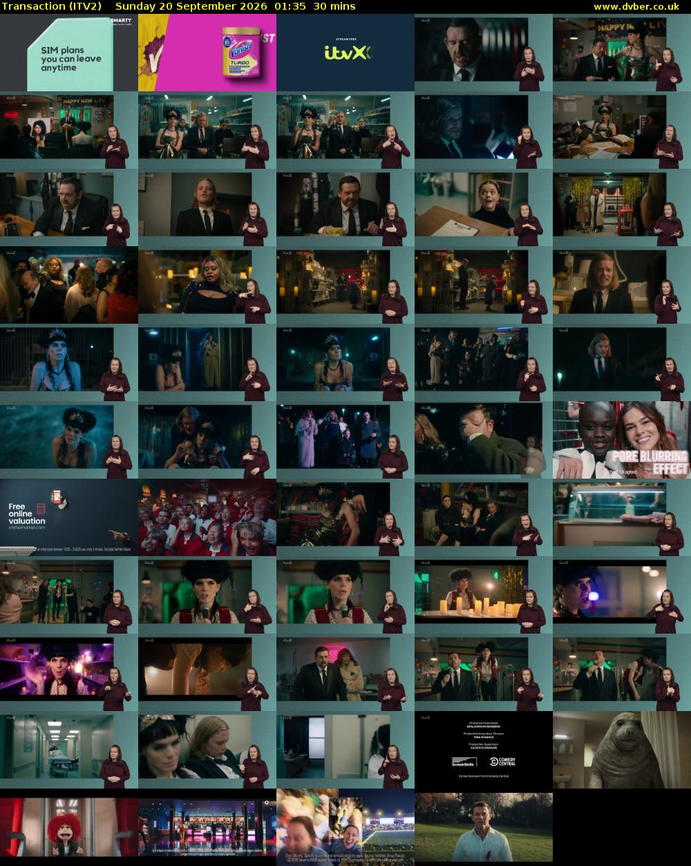 Transaction (ITV2) Sunday 20 September 2026 01:35 - 02:05