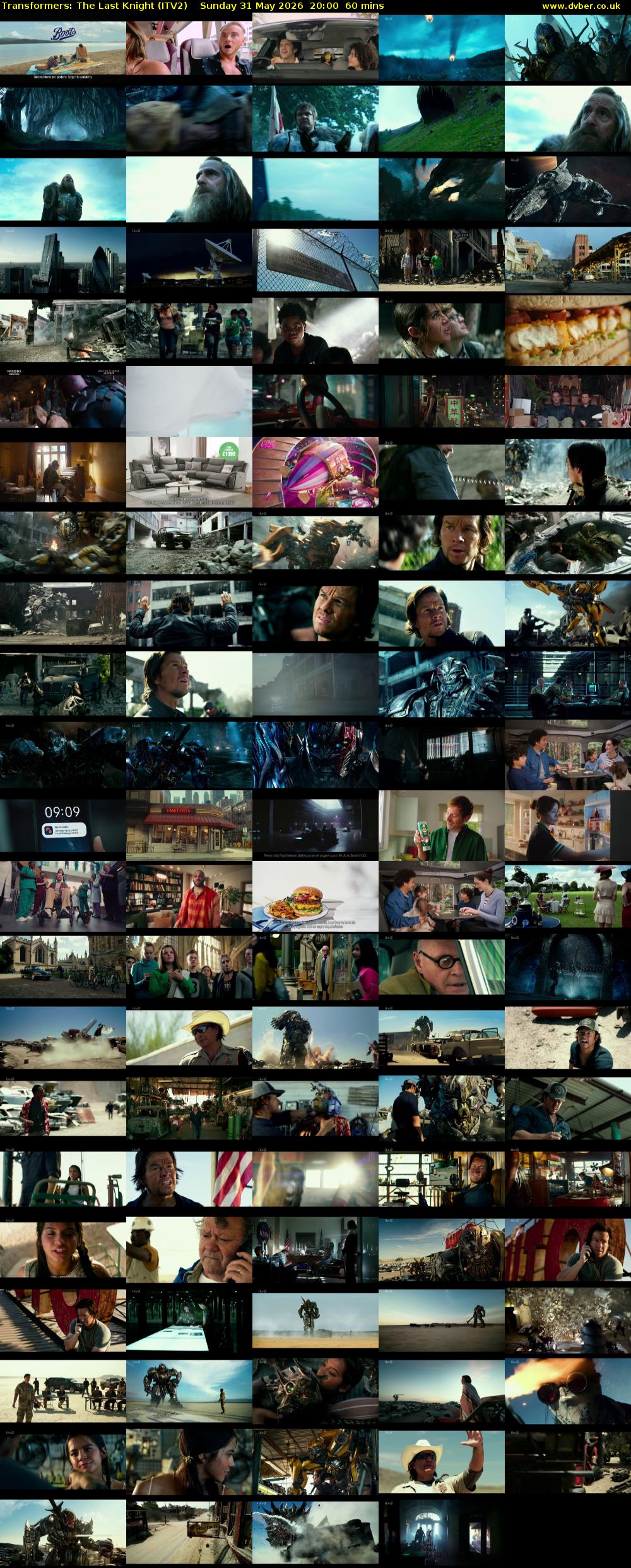 Transformers: The Last Knight (ITV2) Sunday 31 May 2026 20:00 - 21:00