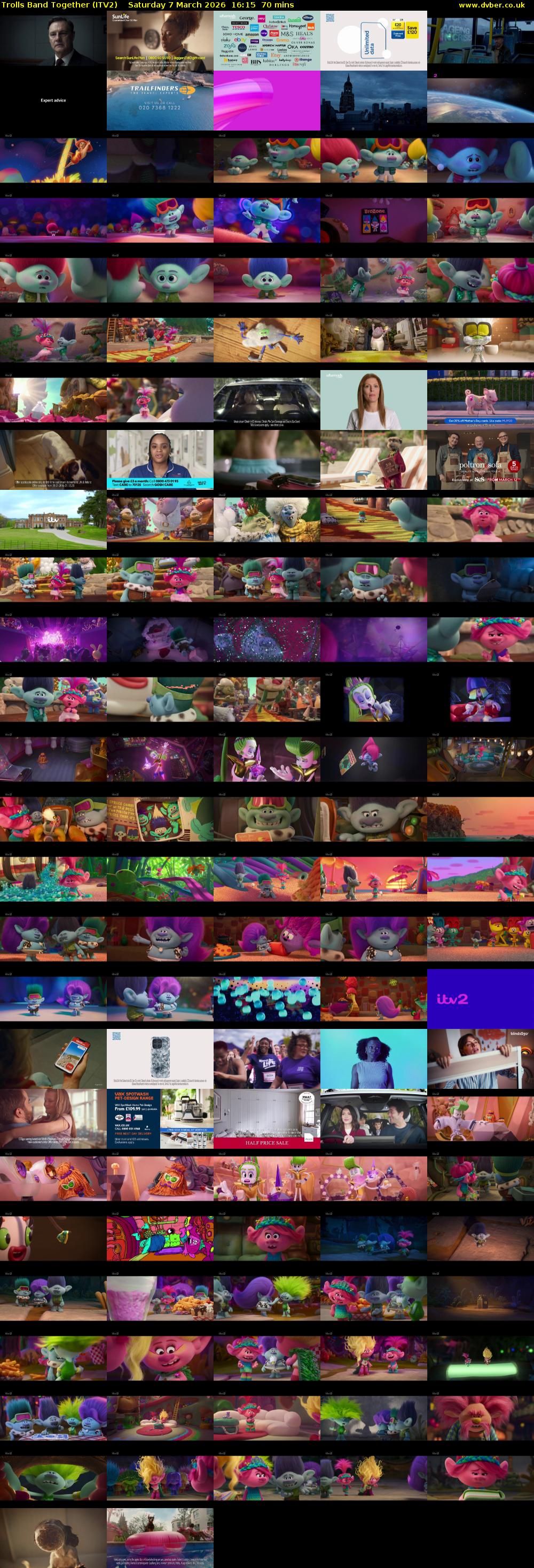 Trolls Band Together (ITV2) Saturday 7 March 2026 16:15 - 17:25