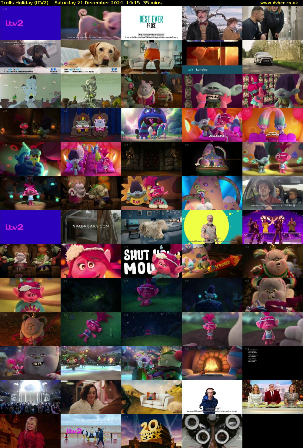 Trolls Holiday (ITV2) Saturday 21 December 2024 14:15 - 14:50