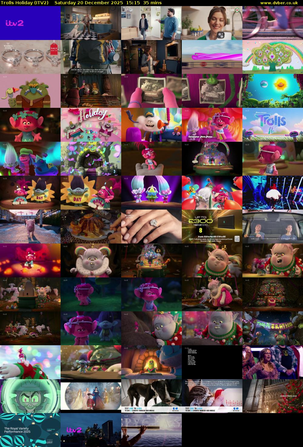 Trolls Holiday (ITV2) Saturday 20 December 2025 15:15 - 15:50