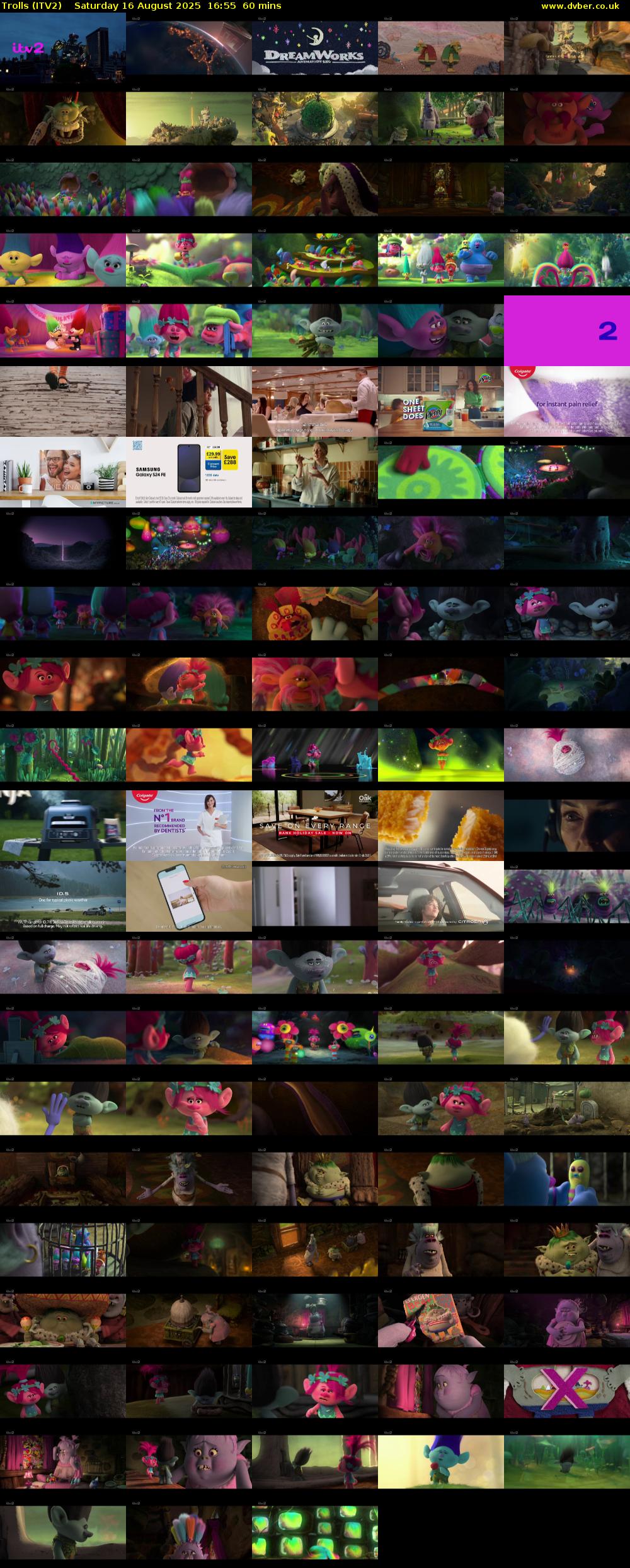 Trolls (ITV2) Saturday 16 August 2025 16:55 - 17:55