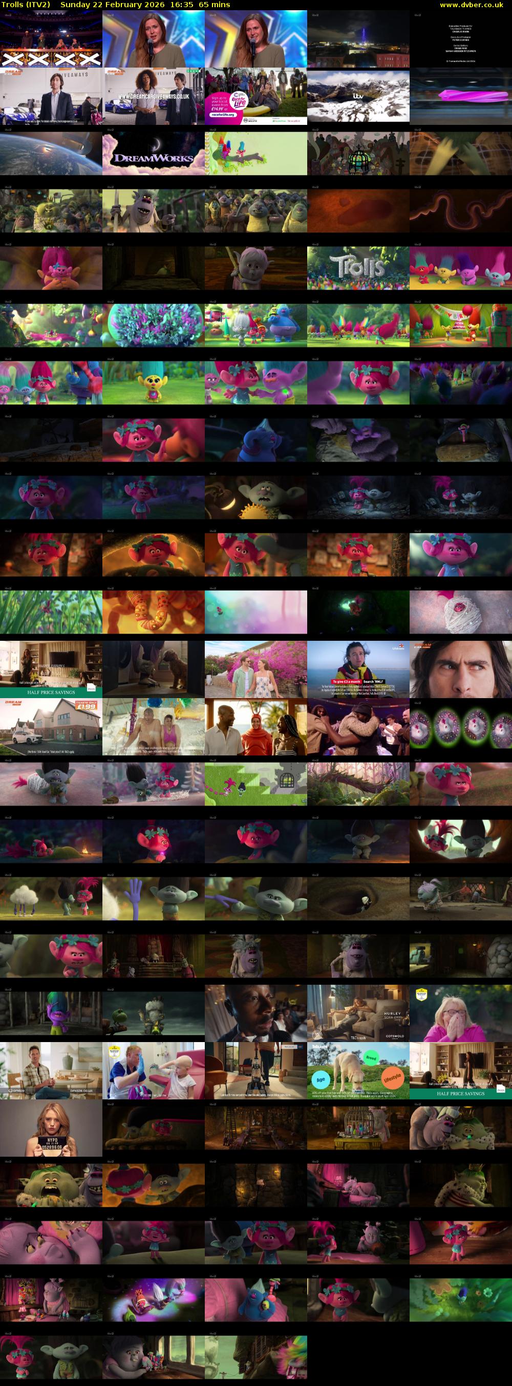 Trolls (ITV2) Sunday 22 February 2026 16:35 - 17:40