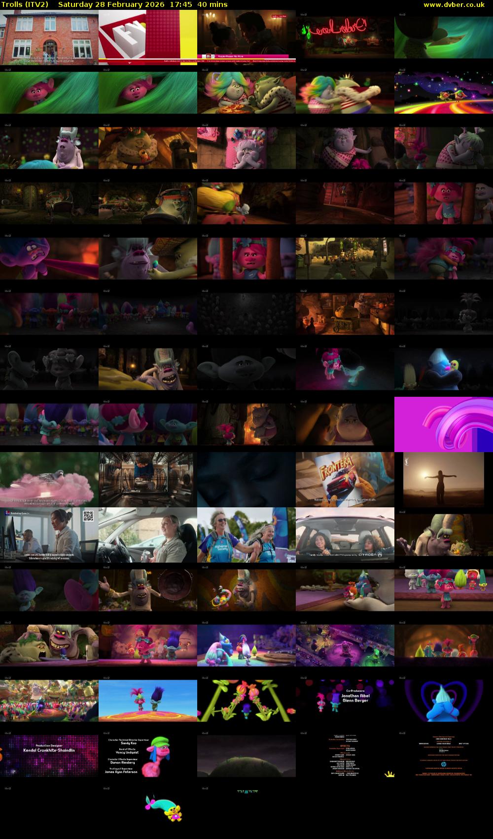 Trolls (ITV2) Saturday 28 February 2026 17:45 - 18:25