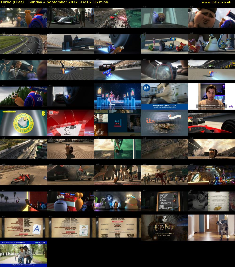 Turbo (ITV2) Sunday 4 September 2022 14:15 - 14:50