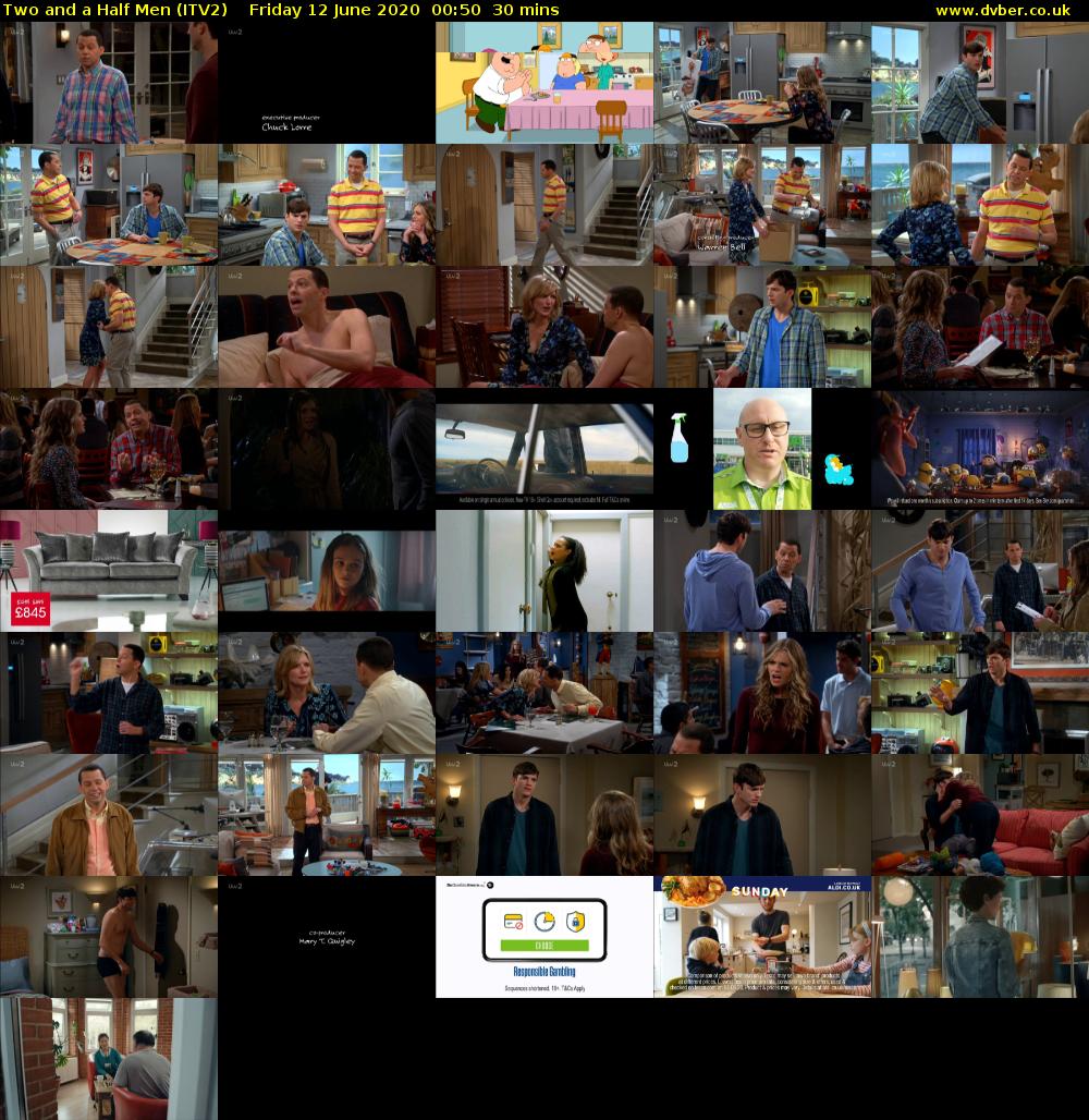 Two and a Half Men (ITV2) Friday 12 June 2020 00:50 - 01:20