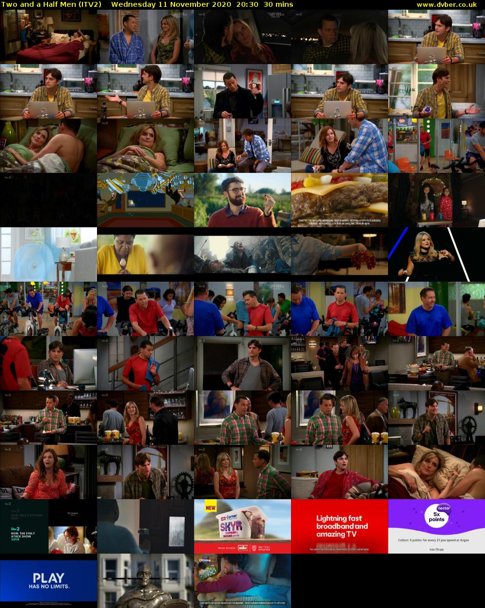 Two and a Half Men (ITV2) Wednesday 11 November 2020 20:30 - 21:00