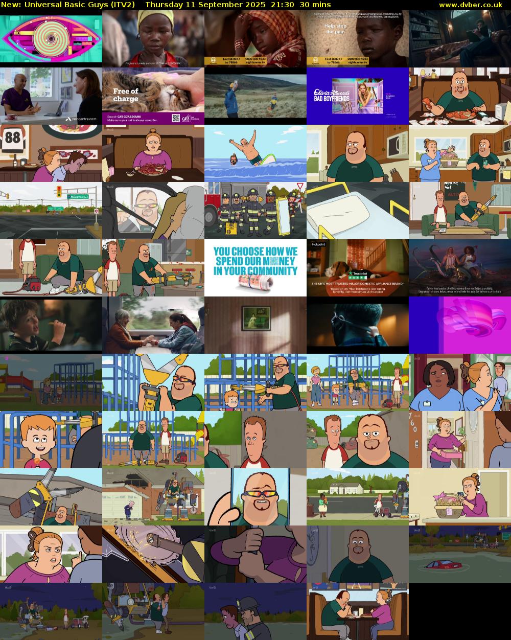 Universal Basic Guys (ITV2) Thursday 11 September 2025 21:30 - 22:00