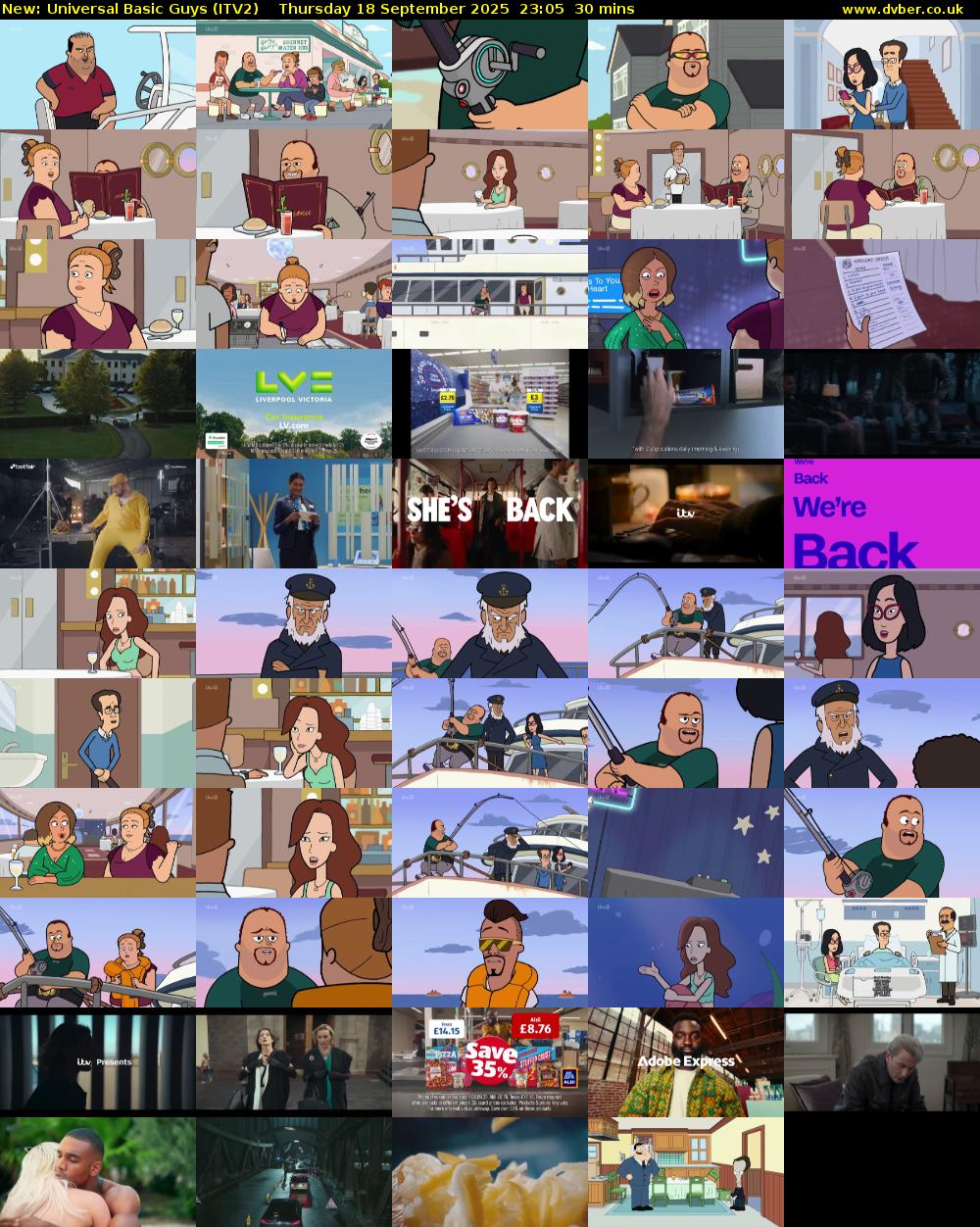 Universal Basic Guys (ITV2) Thursday 18 September 2025 23:05 - 23:35