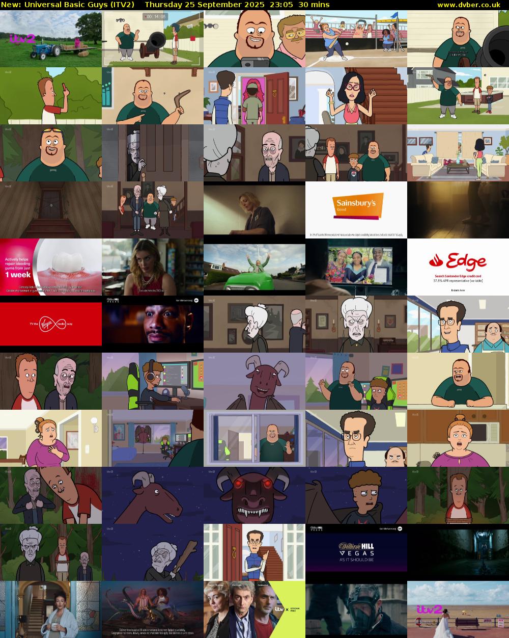 Universal Basic Guys (ITV2) Thursday 25 September 2025 23:05 - 23:35