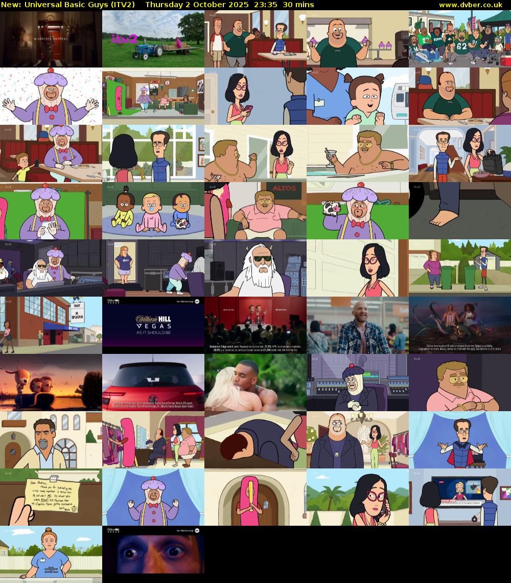 Universal Basic Guys (ITV2) Thursday 2 October 2025 23:35 - 00:05