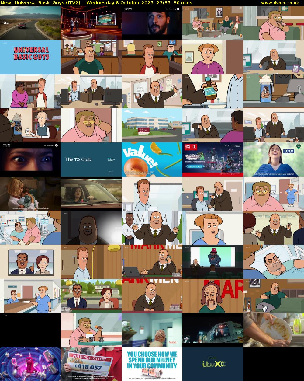 Universal Basic Guys (ITV2) Wednesday 8 October 2025 23:35 - 00:05