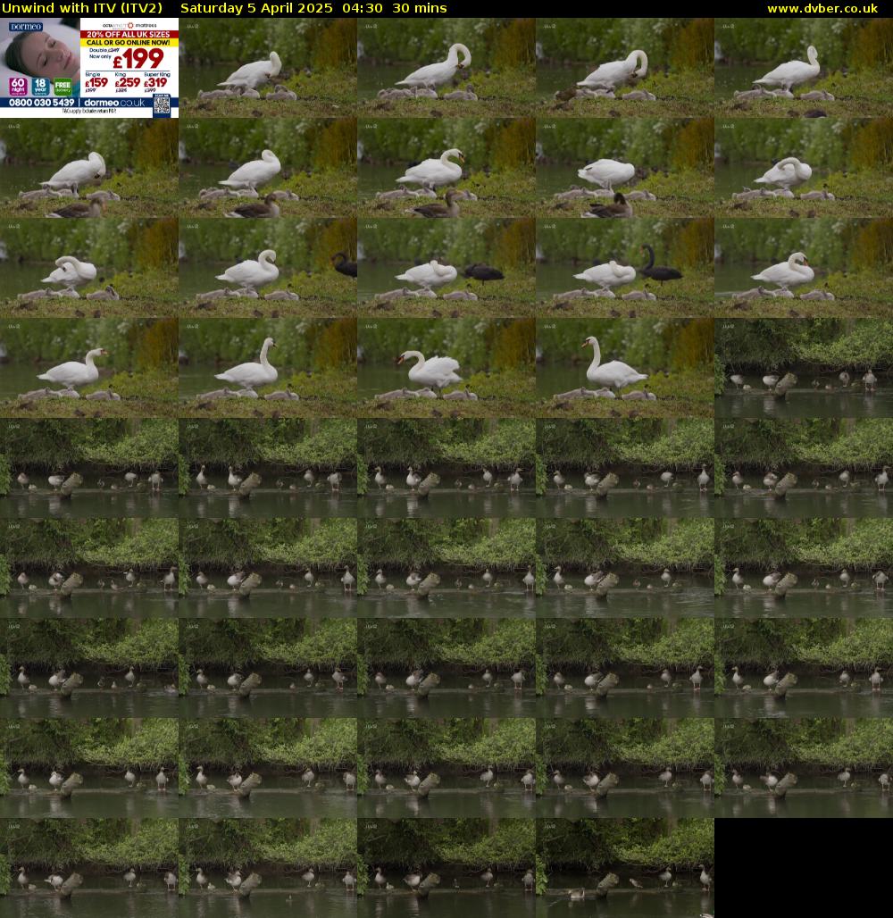 Unwind With ITV (ITV2) Saturday 5 April 2025 04:30 - 05:00